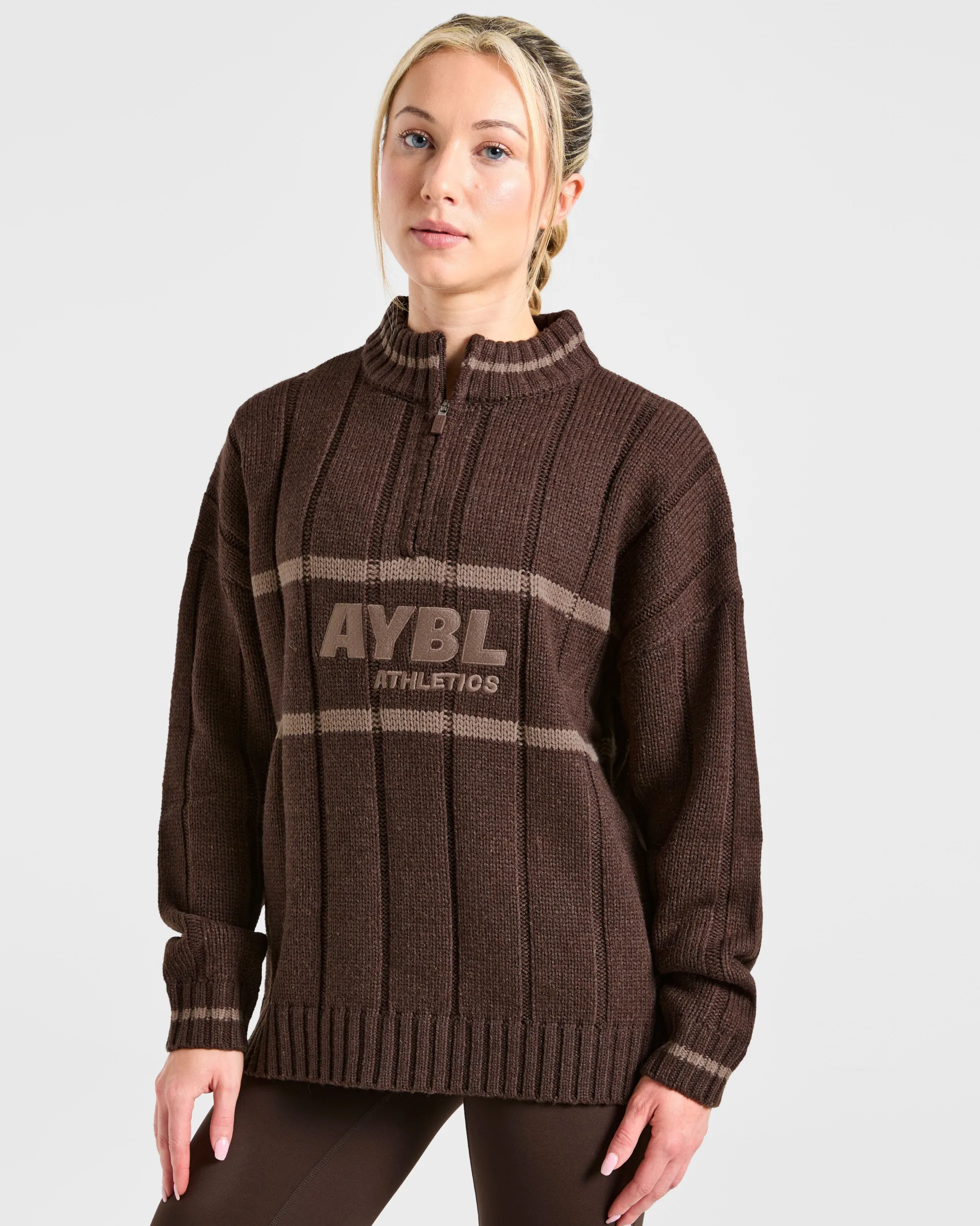 Athletics Oversized Knitted 1/4 Zip