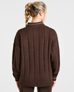 Athletics Oversized Knitted 1/4 Zip