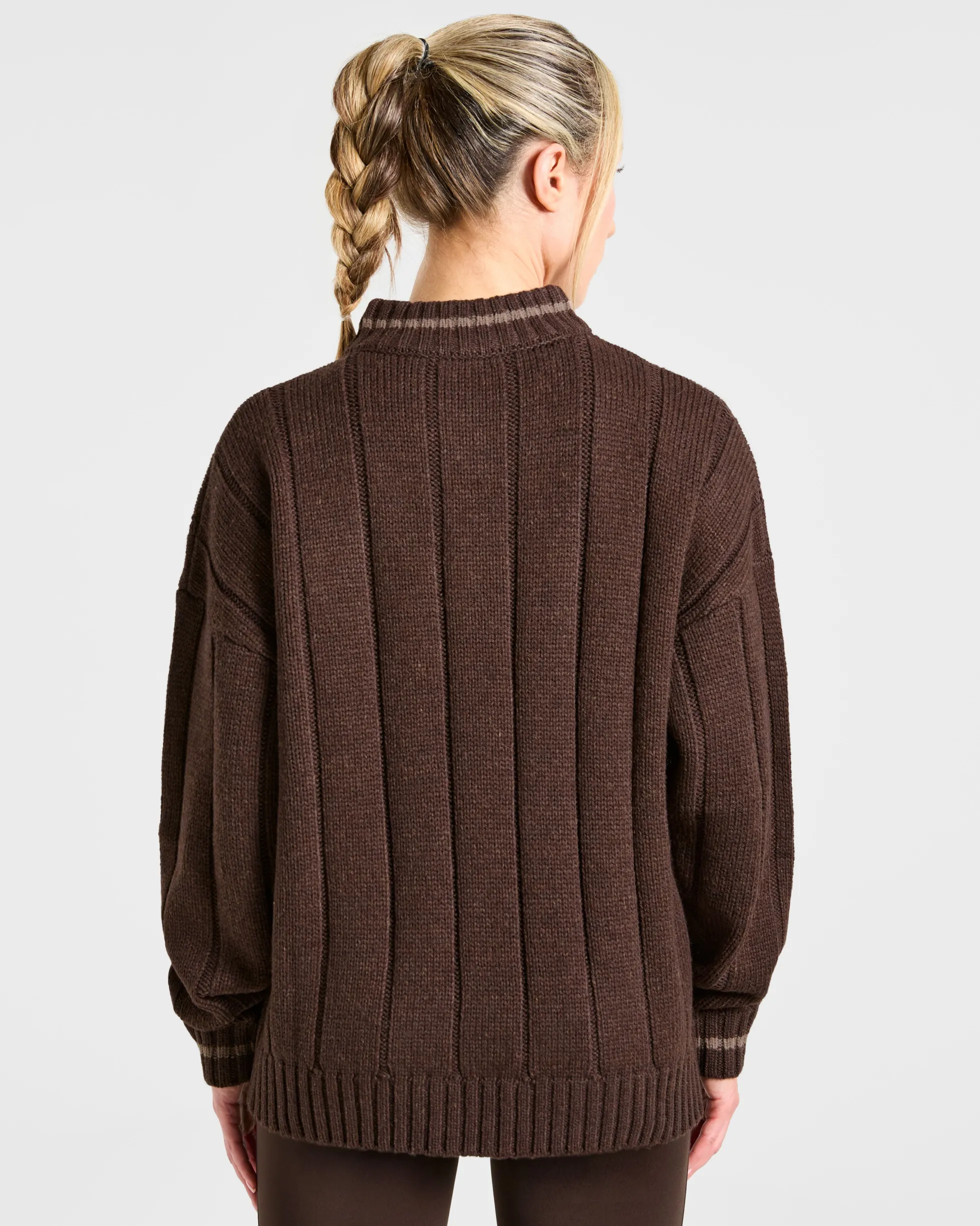 Athletics Oversized Knitted 1/4 Zip