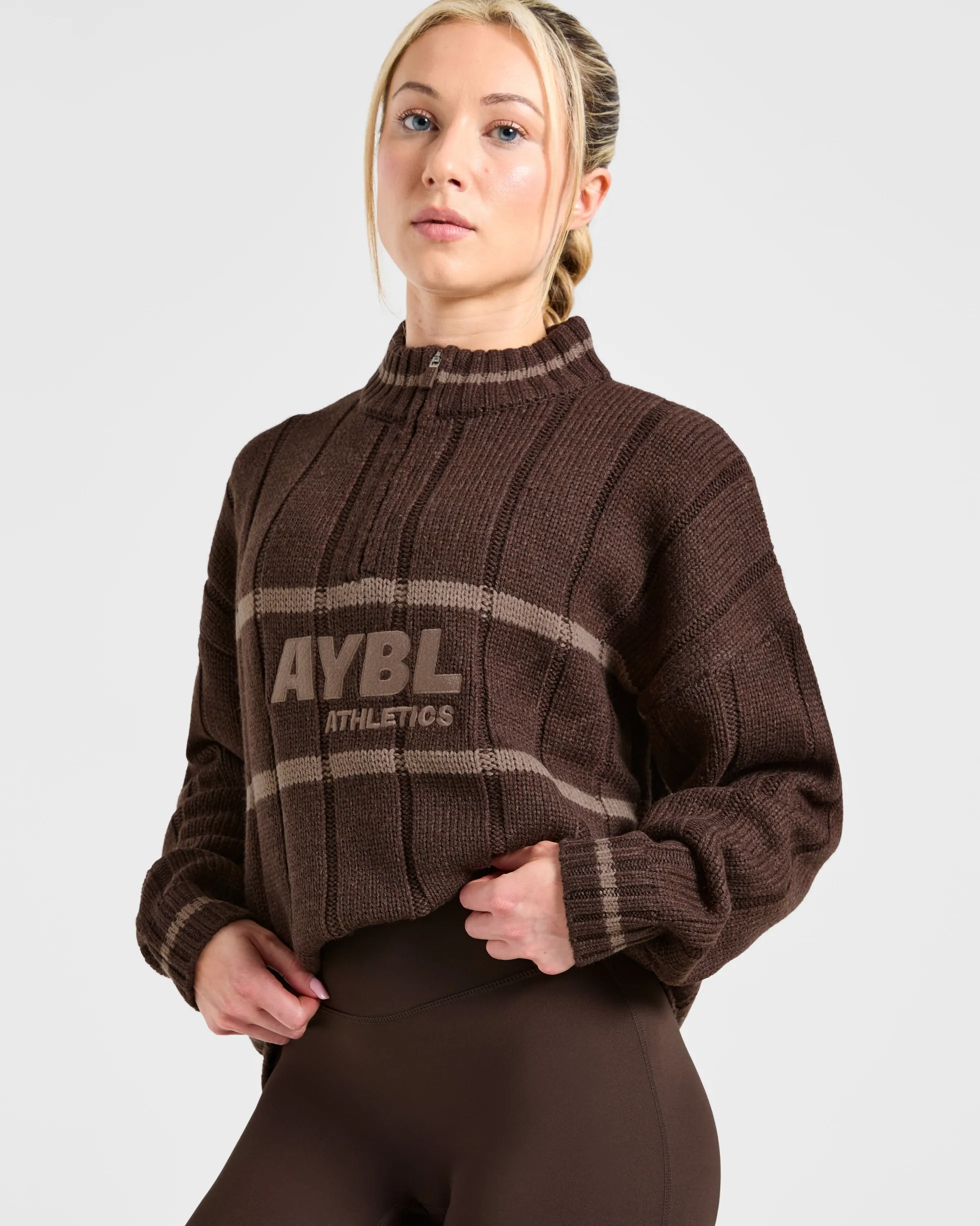 Athletics Oversized Knitted 1/4 Zip