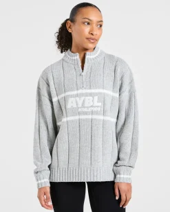 Athletics Oversized Knitted 1/4 Zip
