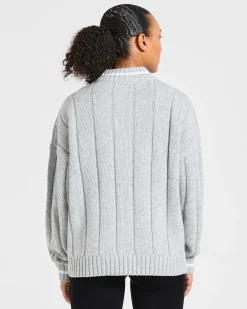 Athletics Oversized Knitted 1/4 Zip