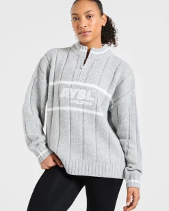 Athletics Oversized Knitted 1/4 Zip