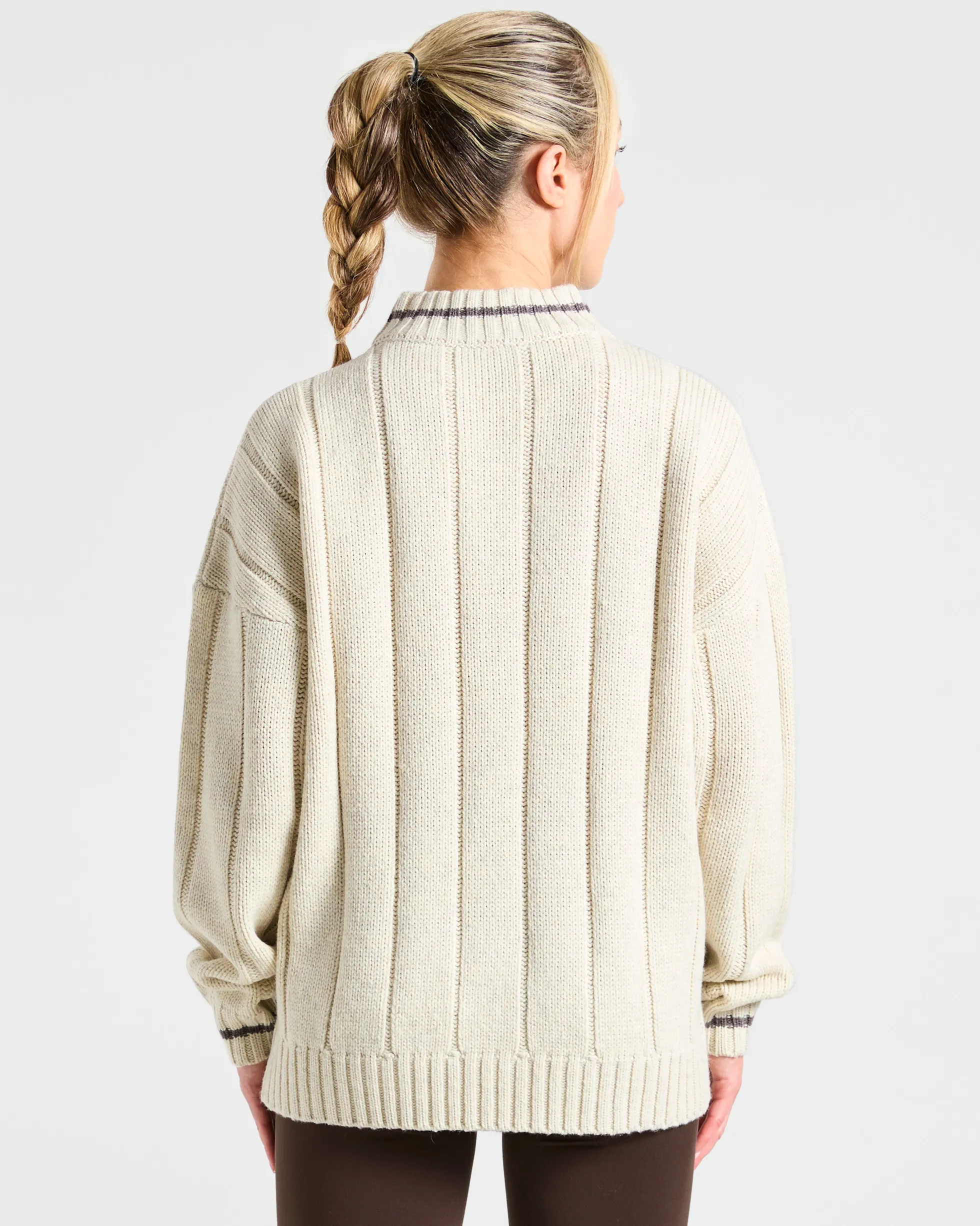 Athletics Oversized Knitted 1/4 Zip