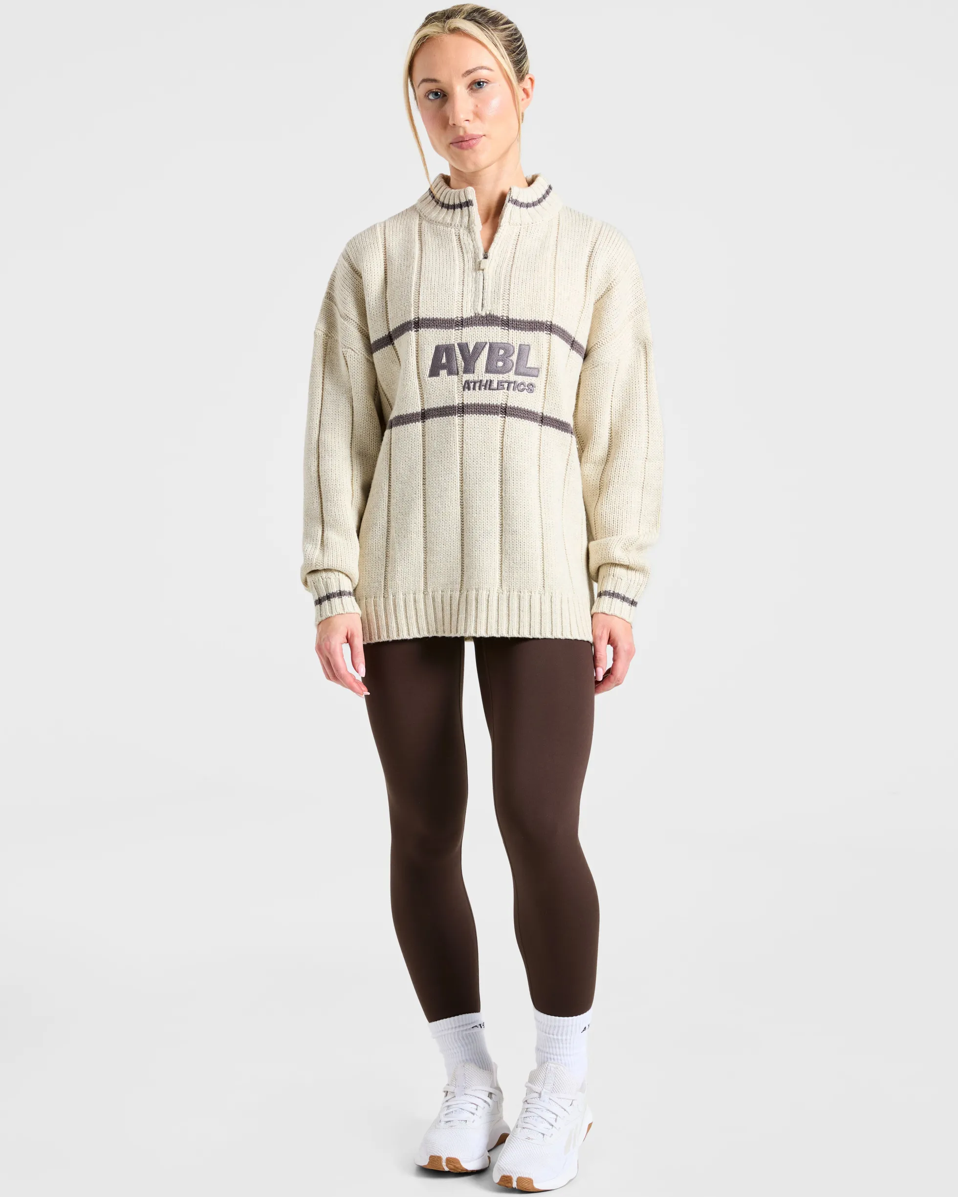 Athletics Oversized Knitted 1/4 Zip