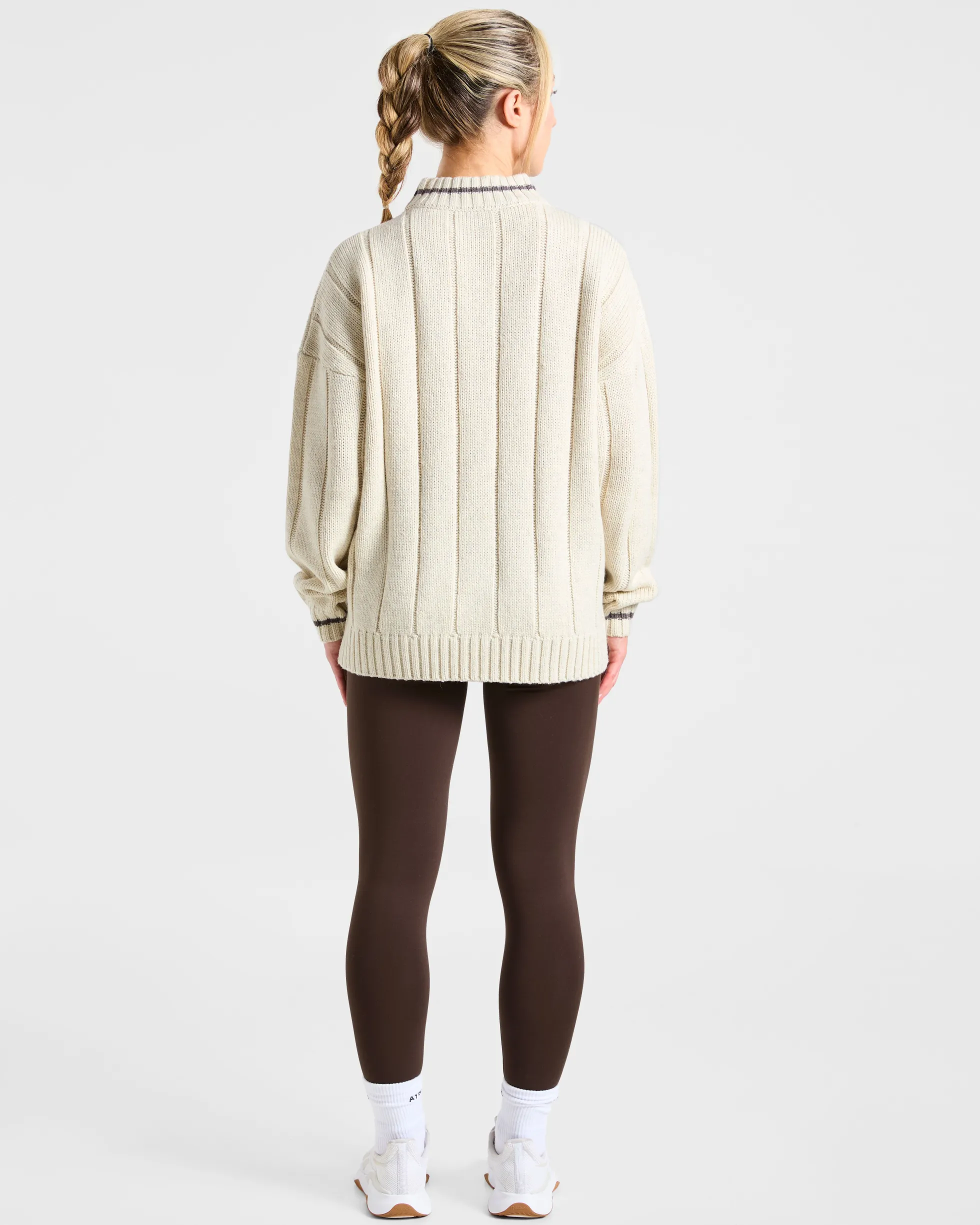 Athletics Oversized Knitted 1/4 Zip