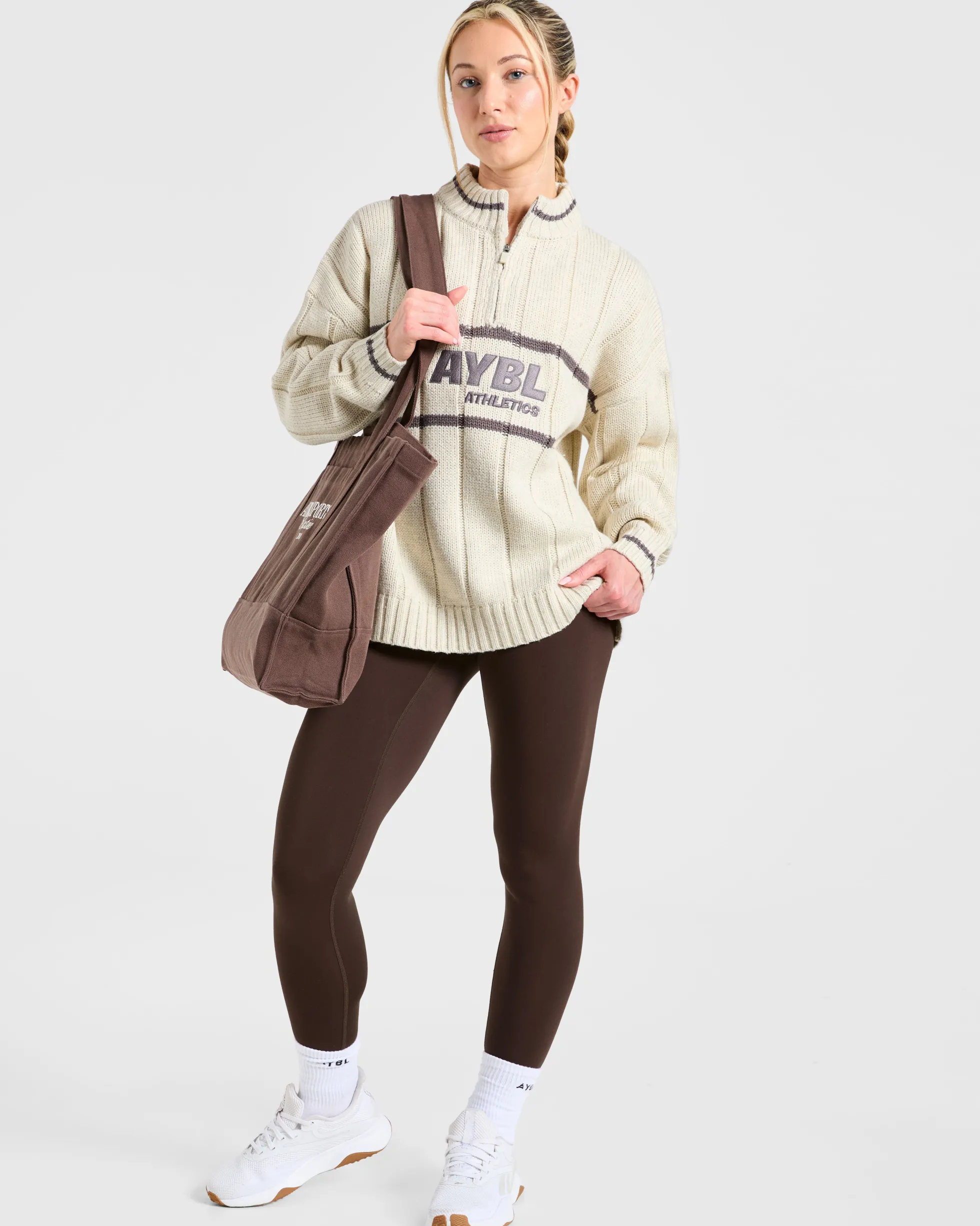 Athletics Oversized Knitted 1/4 Zip
