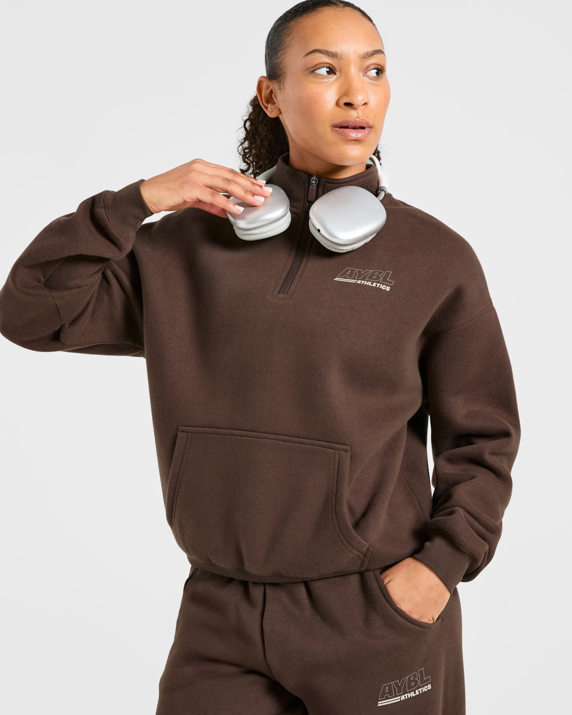 Athletics Track Oversized 1/4 Zip Pullover