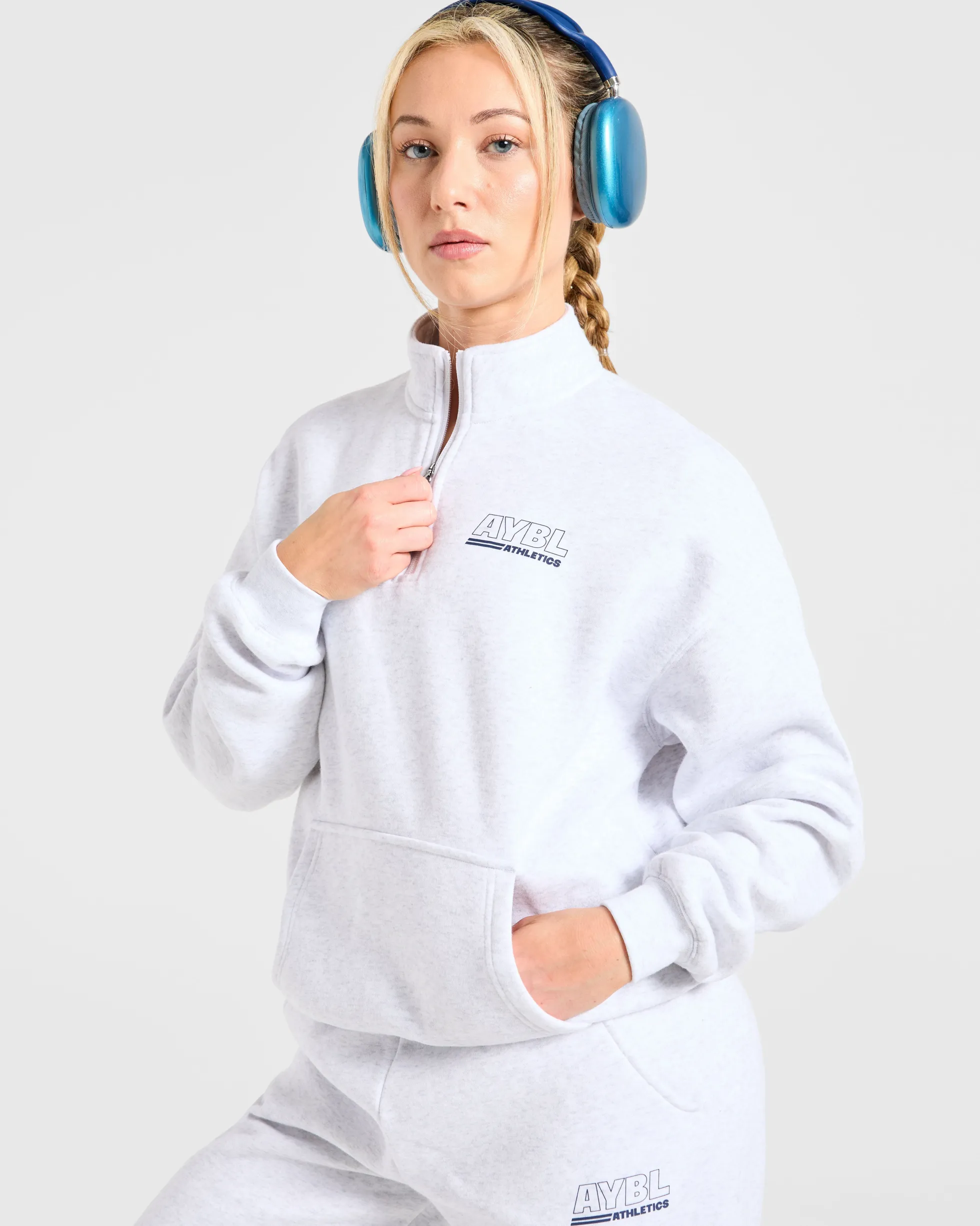Athletics Track Oversized 1/4 Zip Pullover