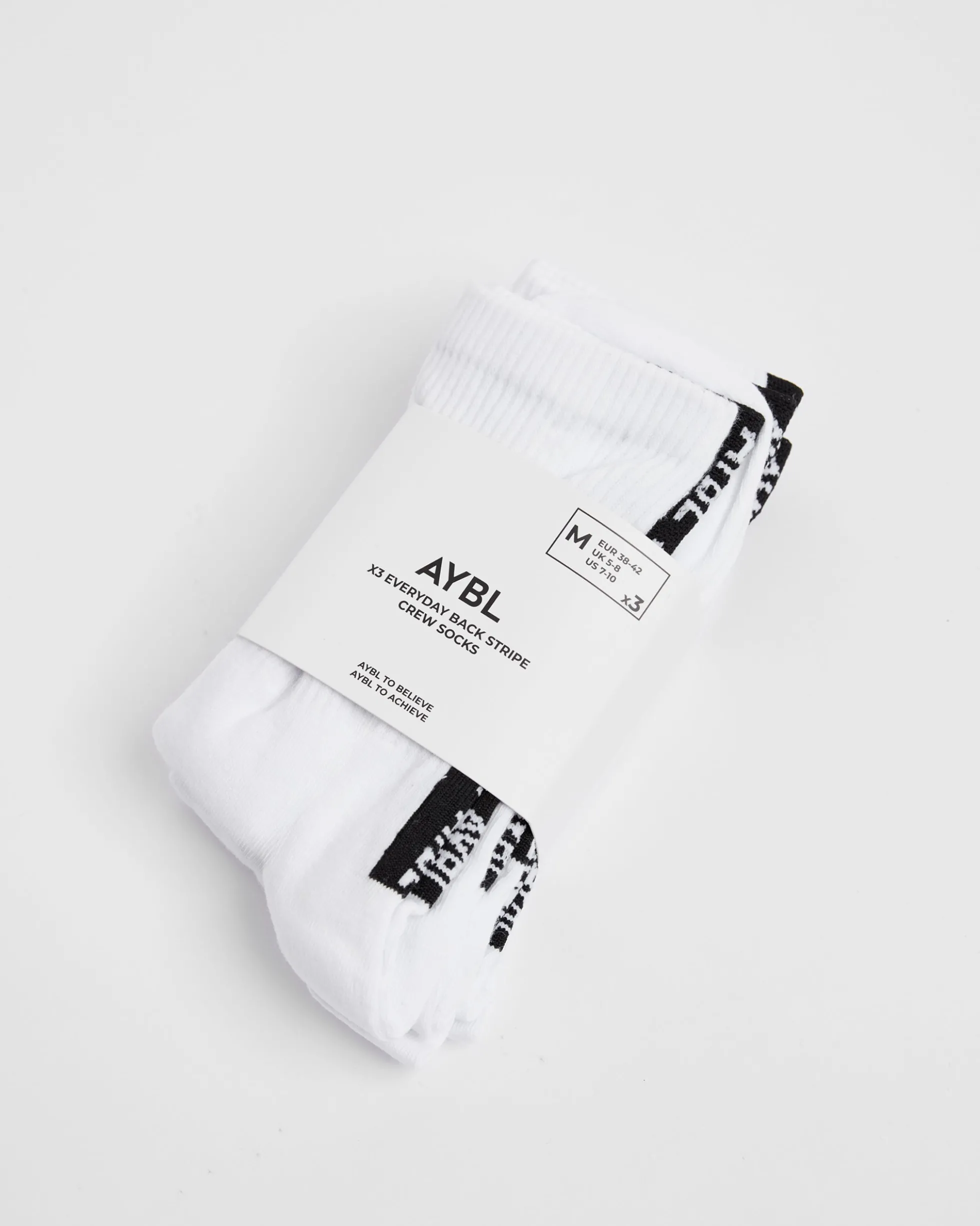 Everyday Back Stripe Crew Socks (3 Pack)