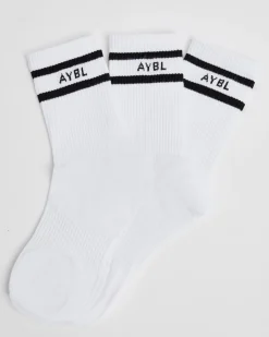 Everyday Double Stripe Crew Socks (3 Pack)