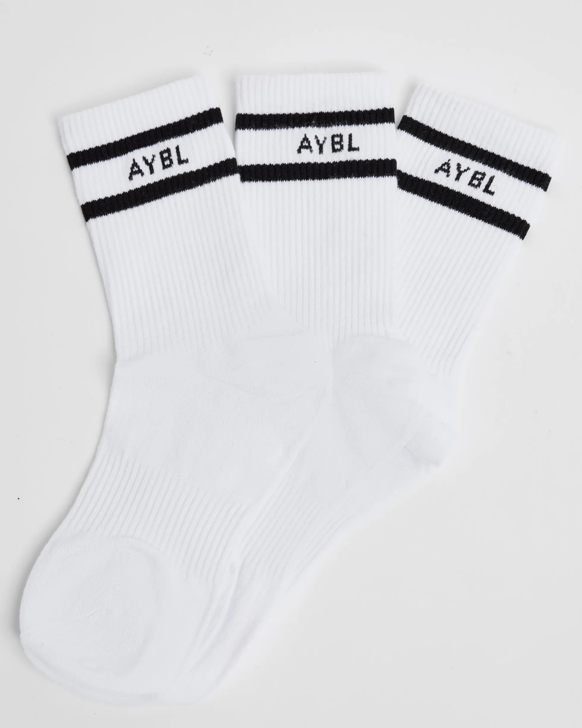 Everyday Double Stripe Crew Socks (3 Pack)