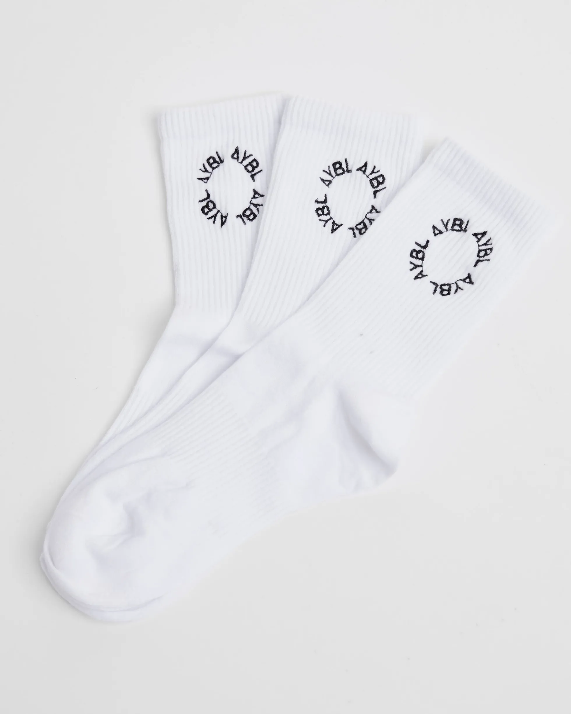 Everyday Embroidered Crew Socks (3 Pack)