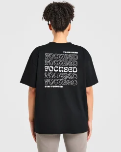 Focused Wavy Oversized T Shirt