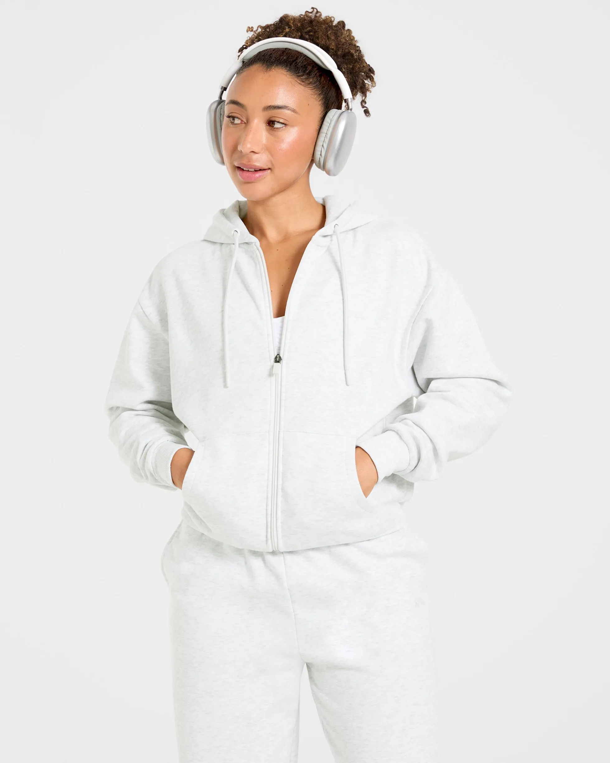Lifestyle Oversized Zip Up Hoodie
