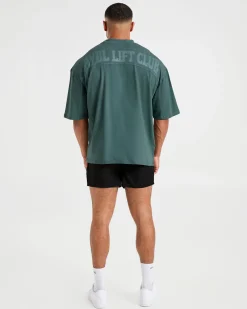 Lift Club Distressed Oversized T Shirt