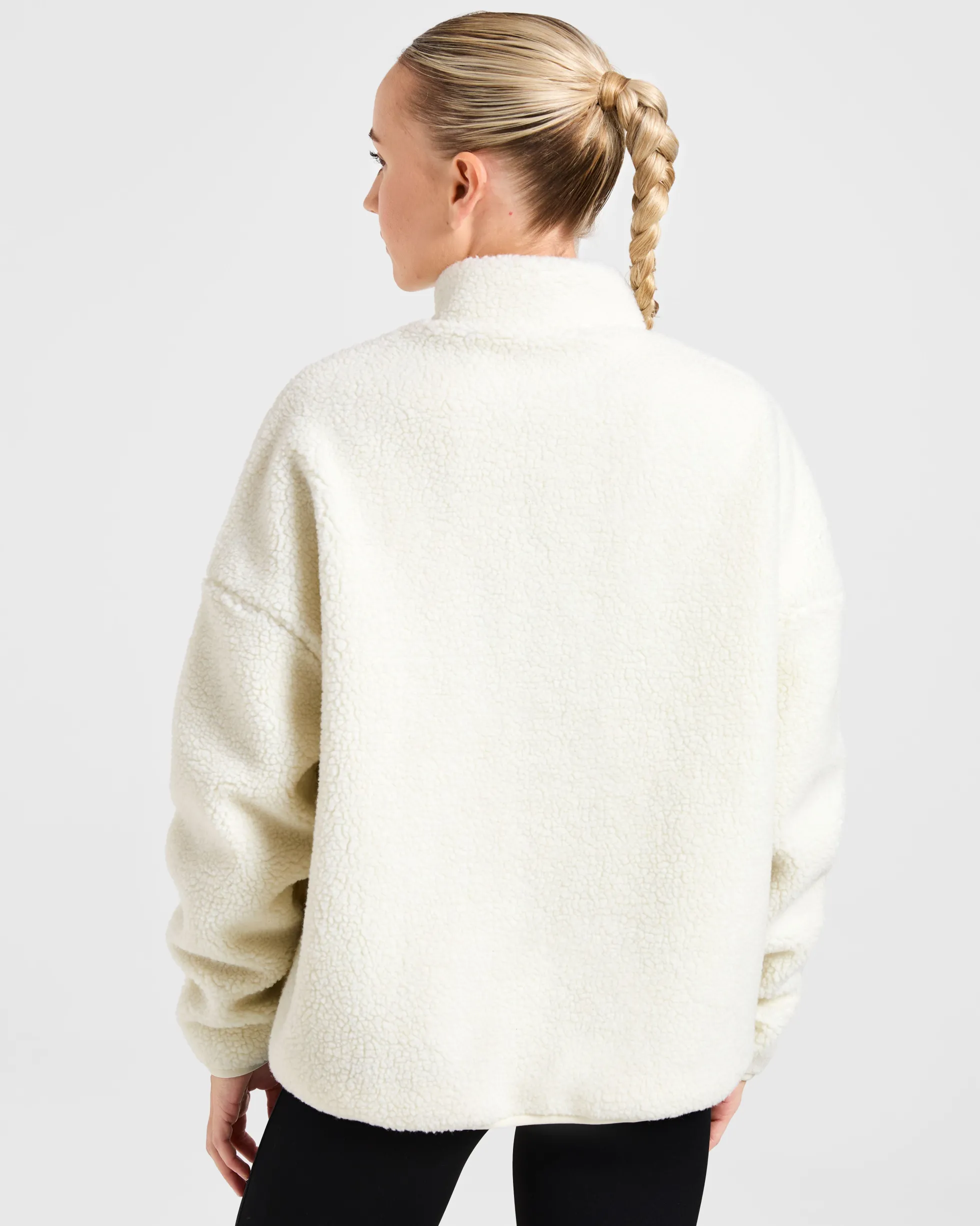 Oversized Zip Up Fleece Jacket