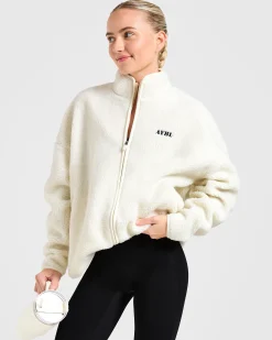 Oversized Zip Up Fleece Jacket