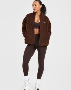 Oversized Zip Up Fleece Jacket