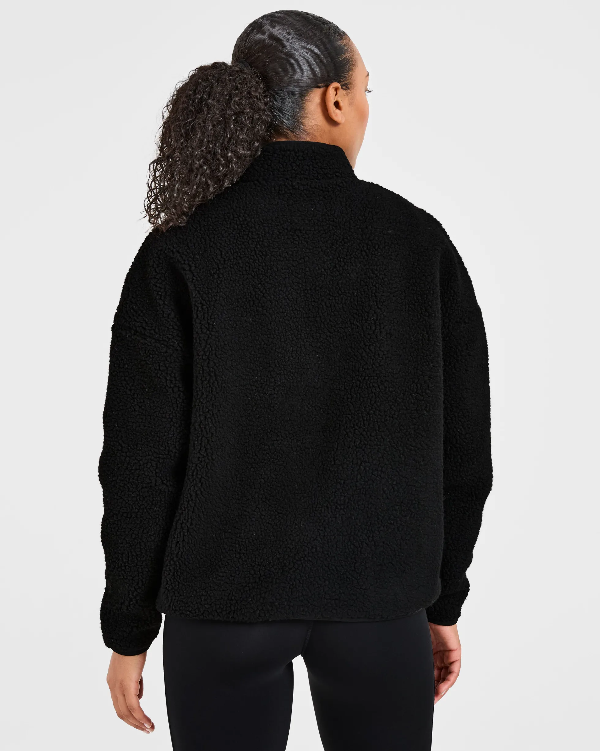 Oversized Zip Up Fleece Jacket