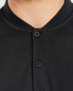 Performance Collarless Polo Shirt