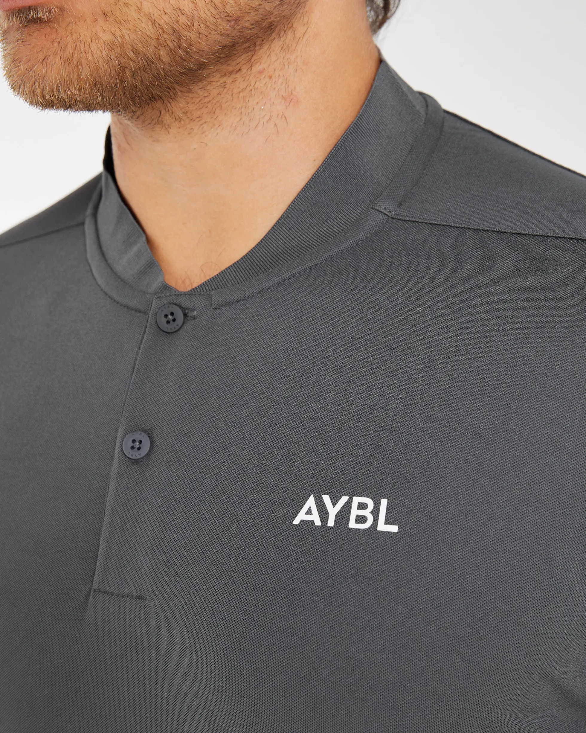 Performance Collarless Polo Shirt