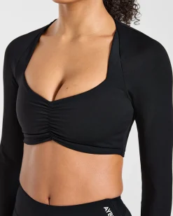 Physique Long Sleeve Crop Top