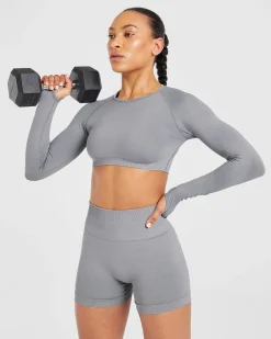Power Seamless Long Sleeve Crop Top