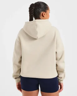 Script Embroidered Oversized Hoodie