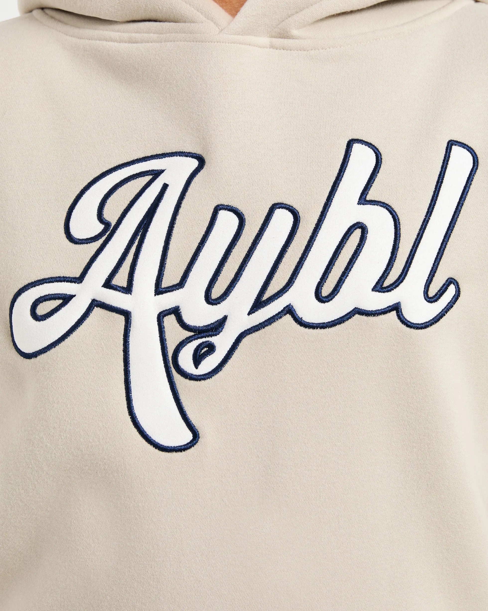 Script Embroidered Oversized Hoodie