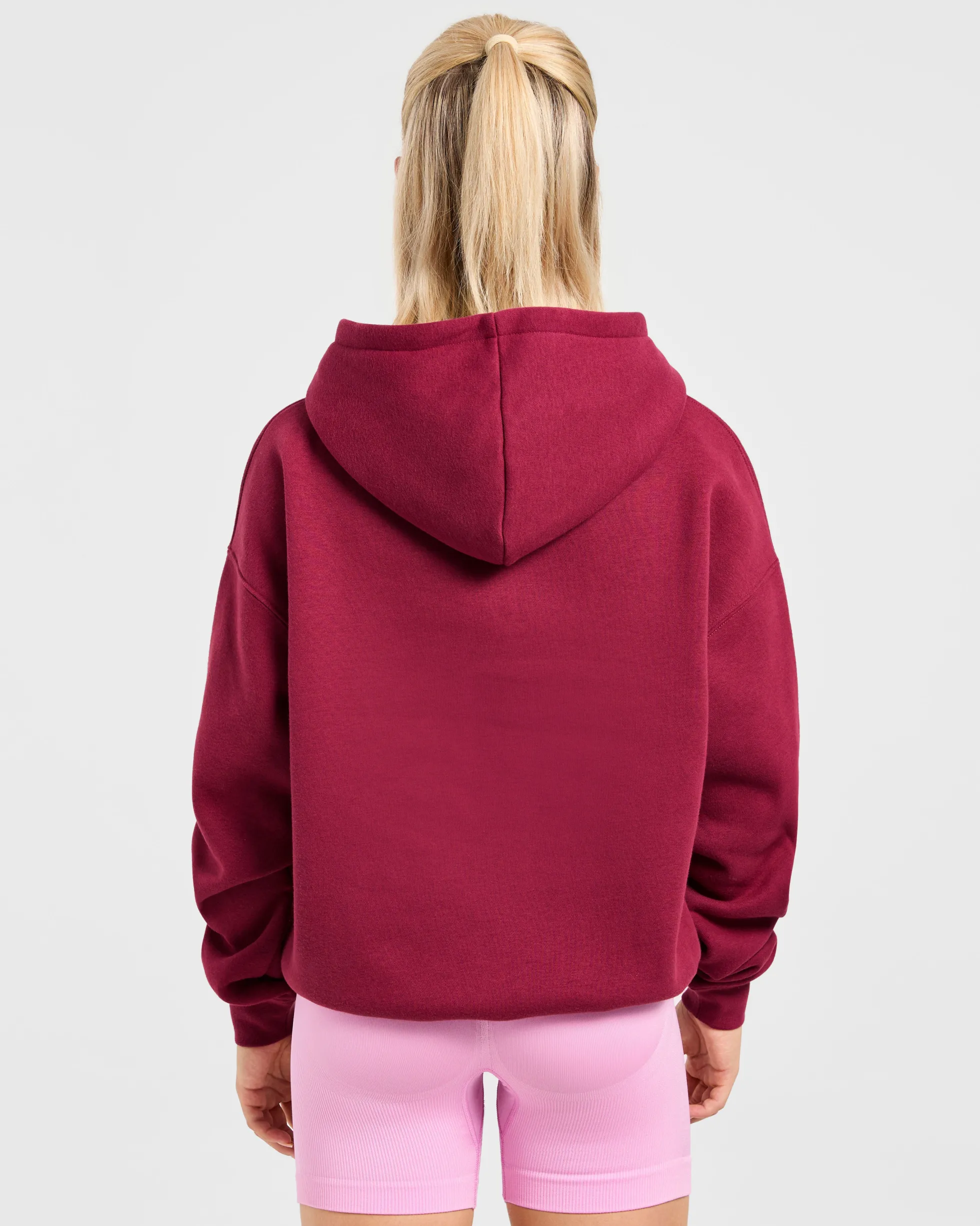 Script Embroidered Oversized Hoodie