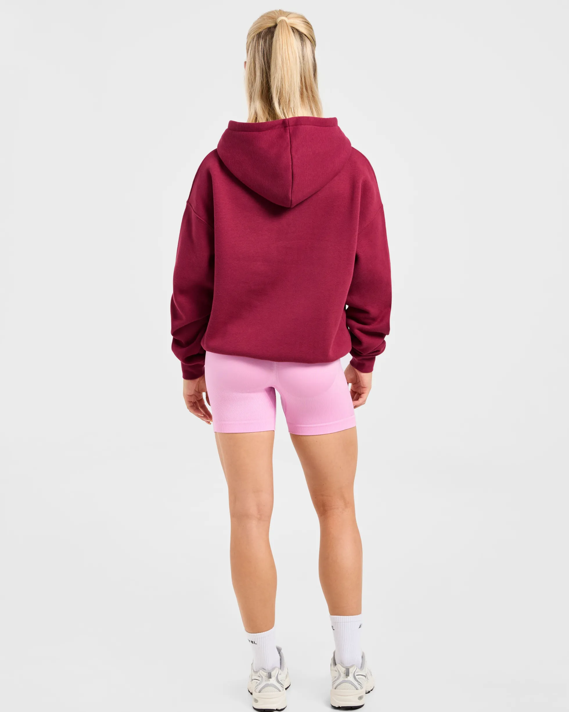 Script Embroidered Oversized Hoodie