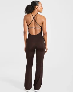 Sculpt Backless Flared All In One