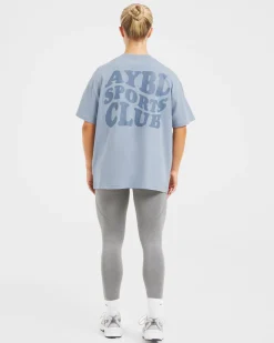 Sports Club Wavy Oversized T Shirt