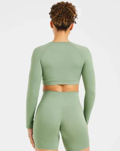 Staple Long Sleeve Crop Top
