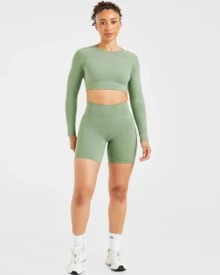 Staple Long Sleeve Crop Top