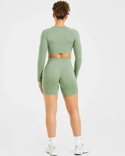 Staple Long Sleeve Crop Top