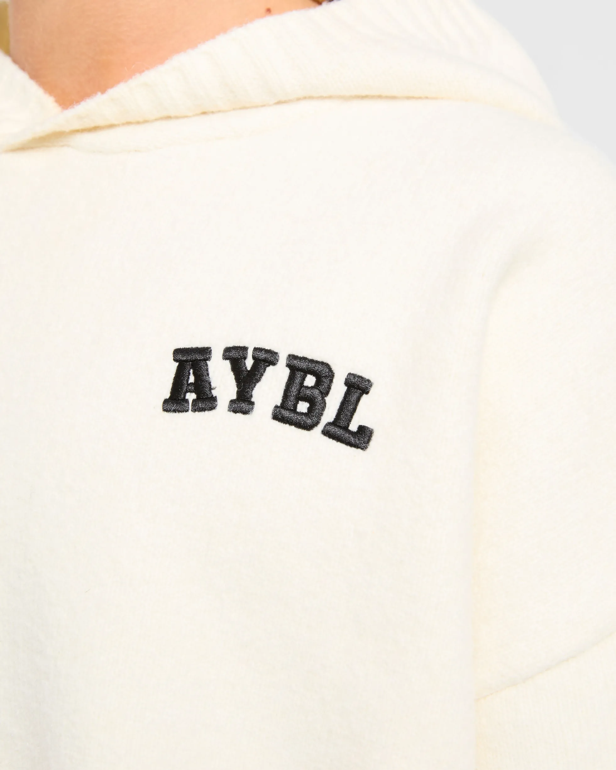 Varsity Minimal Logo Oversized Knitted Hoodie