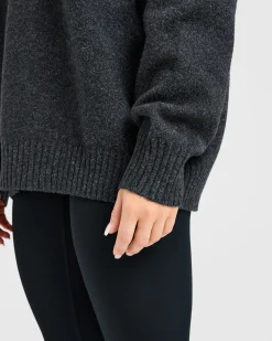 Varsity Oversized Knitted Hoodie