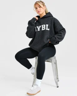 Varsity Oversized Knitted Hoodie