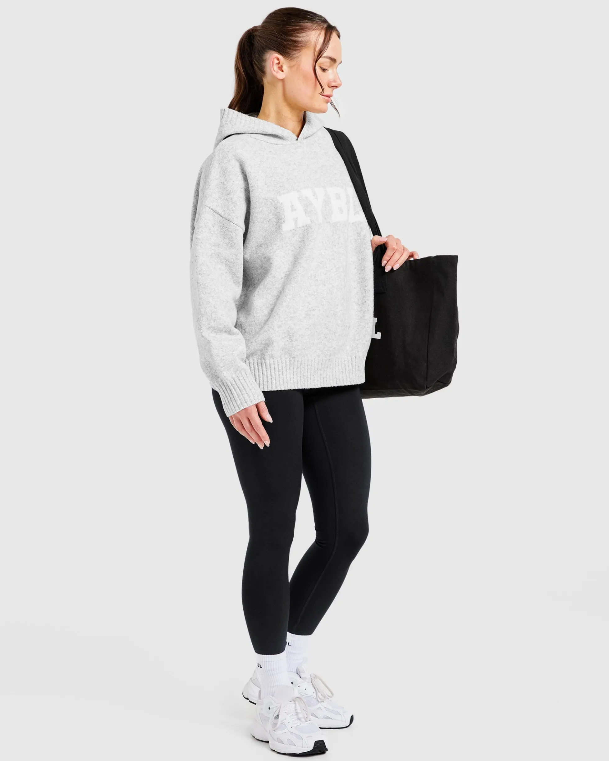 Varsity Oversized Knitted Hoodie