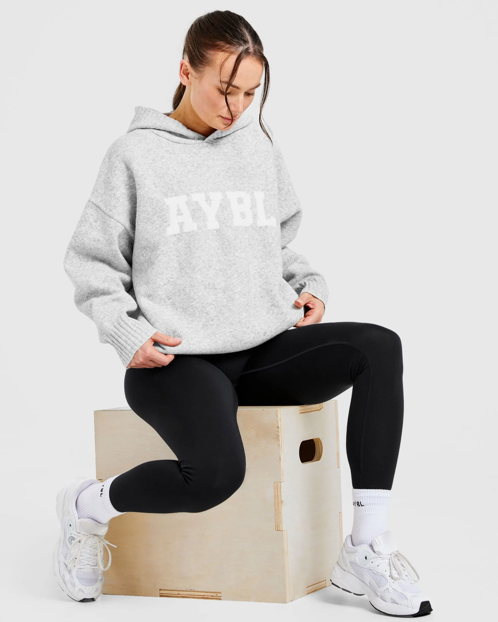 Varsity Oversized Knitted Hoodie